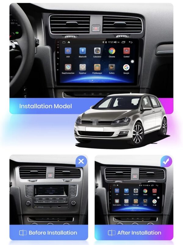 prioriteit Kosciuszko autobiografie CarPlay Volkswagen Golf 7 Android 10 navigatie en multimediasysteem USB  WiFi Bluetooth 1+16GB Zwart - NaviCenter