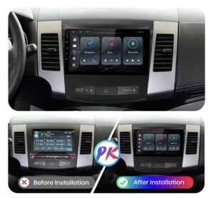 Qualcomm Snapdragon CarPlay Mitsubishi Outlander 2005-2011 (voor originele systeem met Rockford) 8core Android 12 navigatie en multimediasysteem 4+64GB 4G