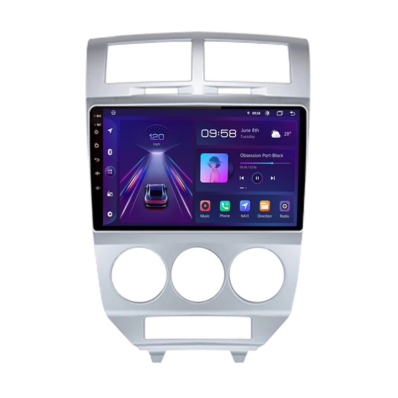 Dodge Caliber 2007-2010 Android 11 Navigatie en Multimediasysteem 1GB RAM 16GB ROM
